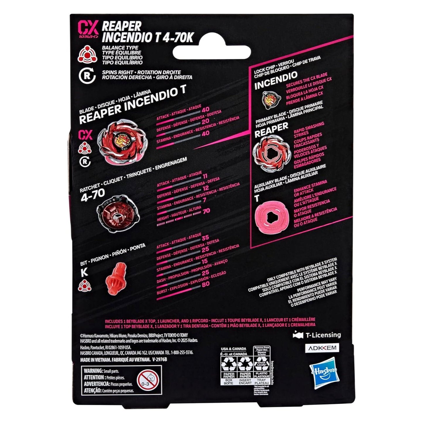 Beyblade X Reaper Incendio Y 4-70K Starter Pack