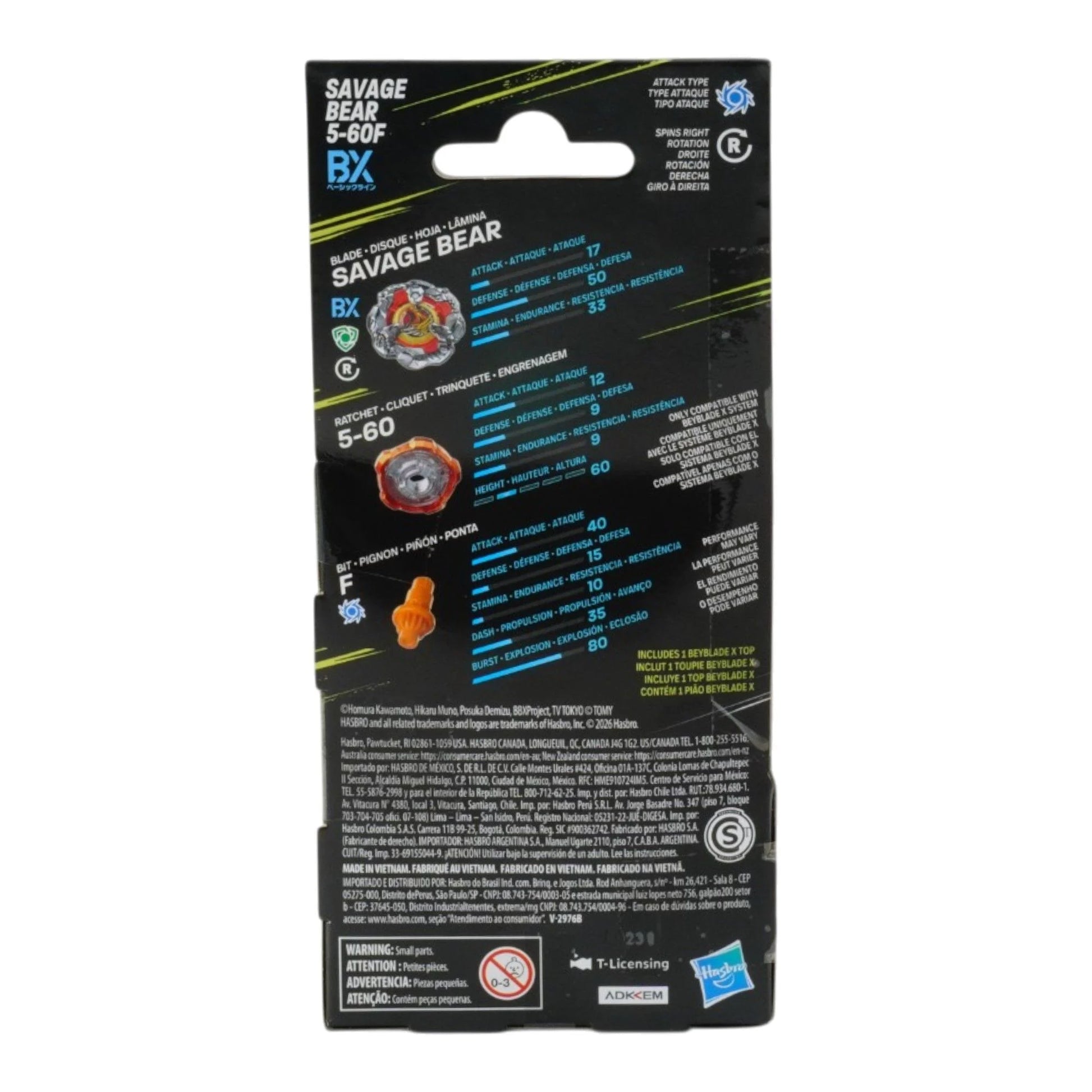 beyblade booster box Beyblade X Savage Bear 5-60F BX Booster Pack Set – Raptor Games
