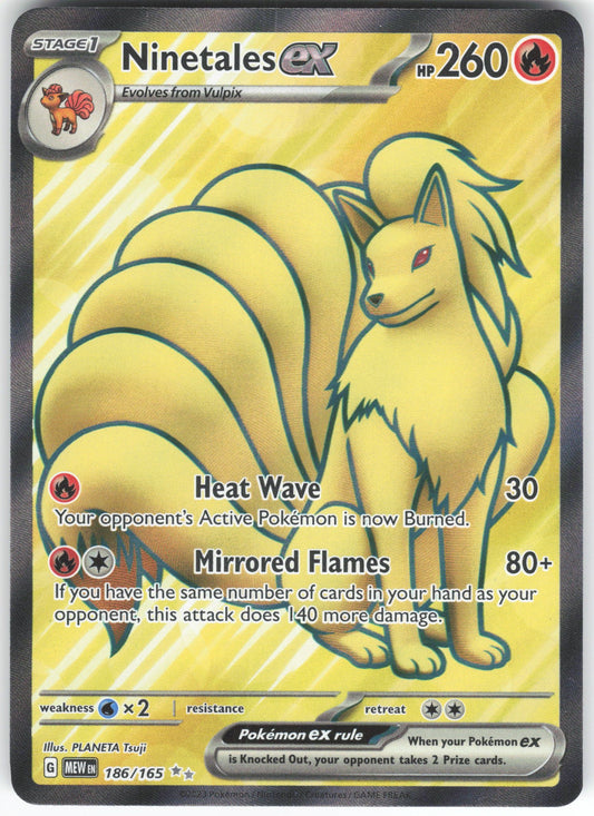 Ninetales ex - Ultra Rare SV: Scarlet & Violet 151 186/165 NM