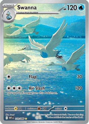 Swanna 110/086 Illustration Rare White Flare Holo NM/M
