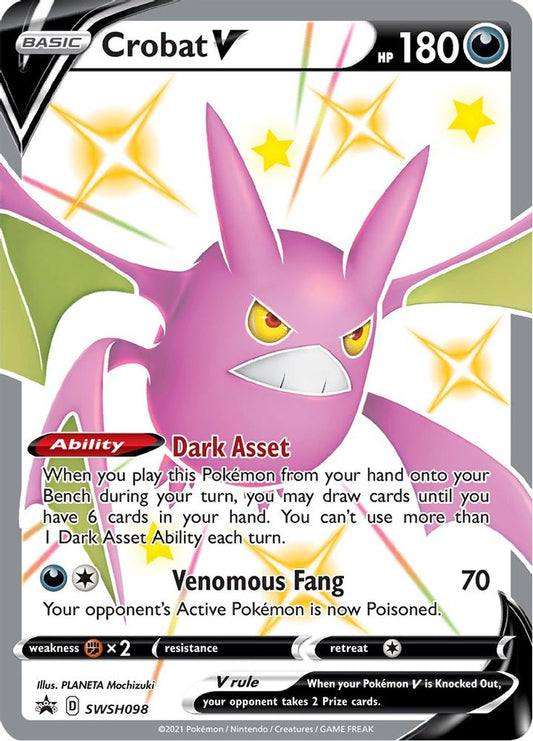 Crobat V SWSH098 Promo Sword & Shield Promo Holo NM/M