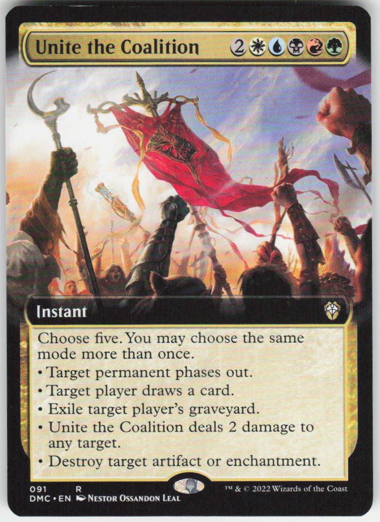 Unite the Coalition (Extended Art) R Commander: Dominaria United 91 NM
