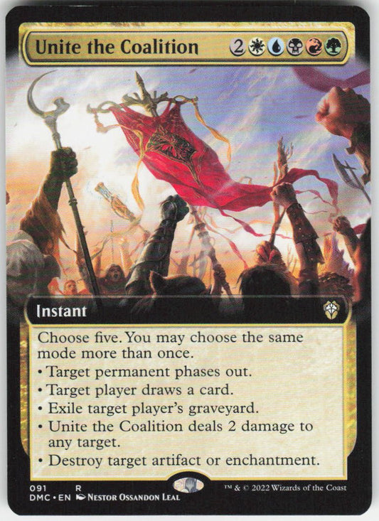 Unite the Coalition (Extended Art) R Commander: Dominaria United 91 NM