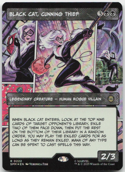 Black Cat, Cunning Thief (Borderless) R Marvel's Spider-Man 222 NM