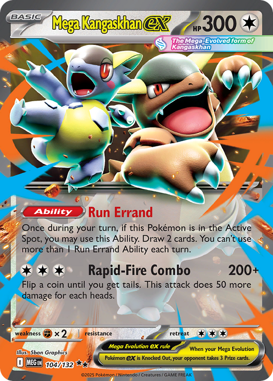 Mega Kangaskhan ex 104/132 Double Rare Mega Evolution NM/M