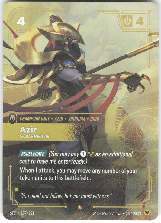 Azir - Sovereign Epic Spiritforged 177/221 NM