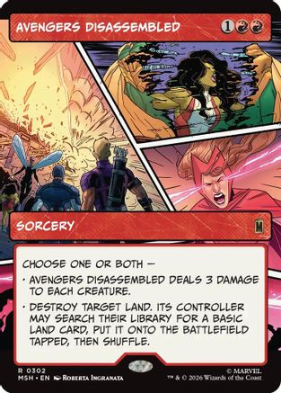 Avengers Disassembled (Borderless) 302 Foil Rare Marvel Super Heroes NM/M