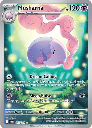 Musharna 117/086 Illustration Rare Black Bolt Holo NM/M