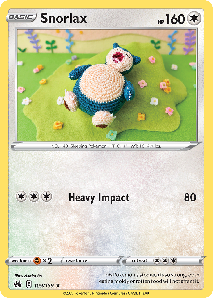 Snorlax 109/159 Rare Crown Zenith NM/M