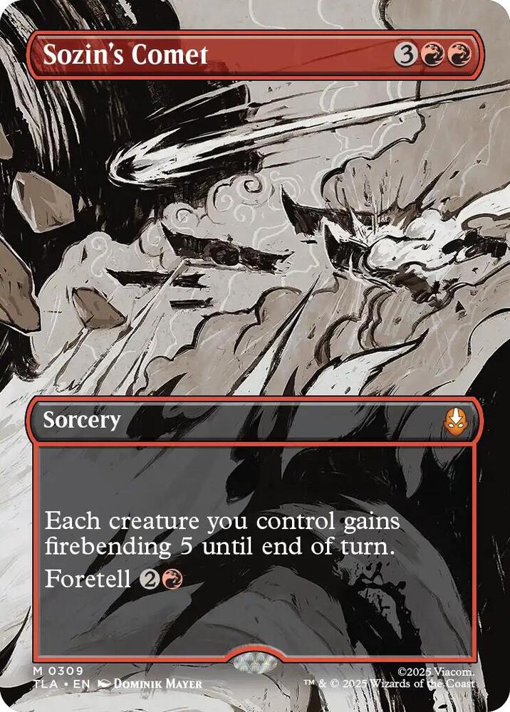 Sozin's Comet (0309) (Borderless) 309 Mythic Avatar: The Last Airbender NM/M