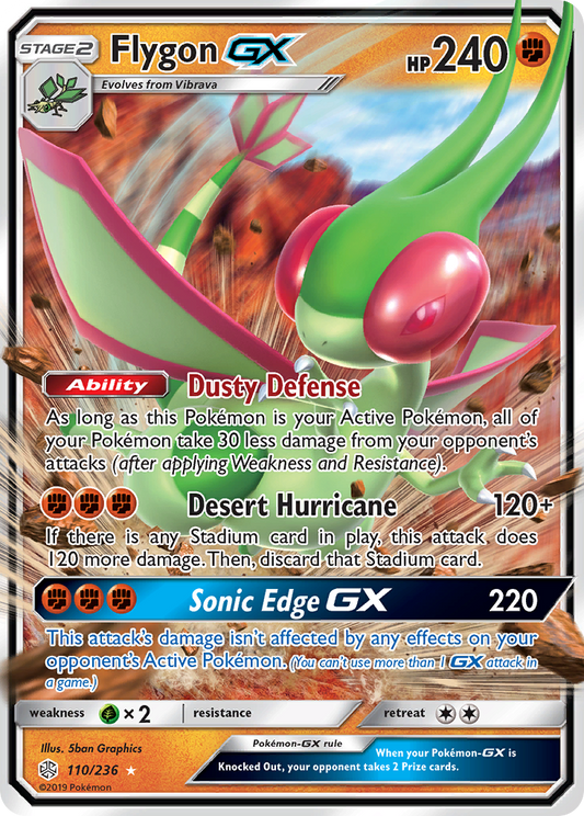 Flygon GX 110/236 GX Rare Cosmic Eclipse Holo NM/M
