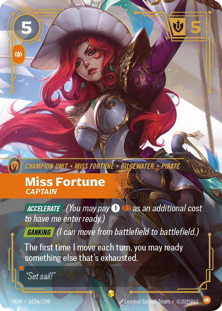Miss Fortune - Captain (Alternate Art) 162A/298 Showcase Origins NM/M