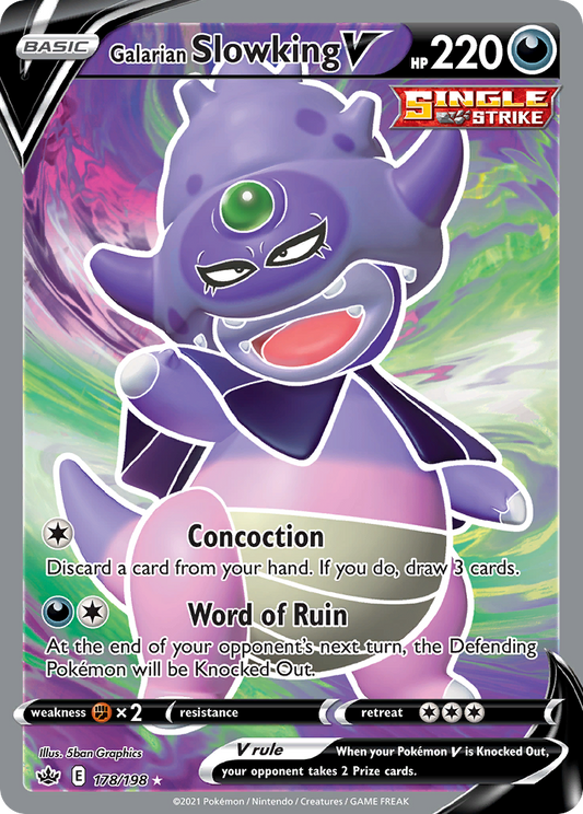 Galarian Slowking V 178/198 Ultra Rare Chilling Reign NM/M