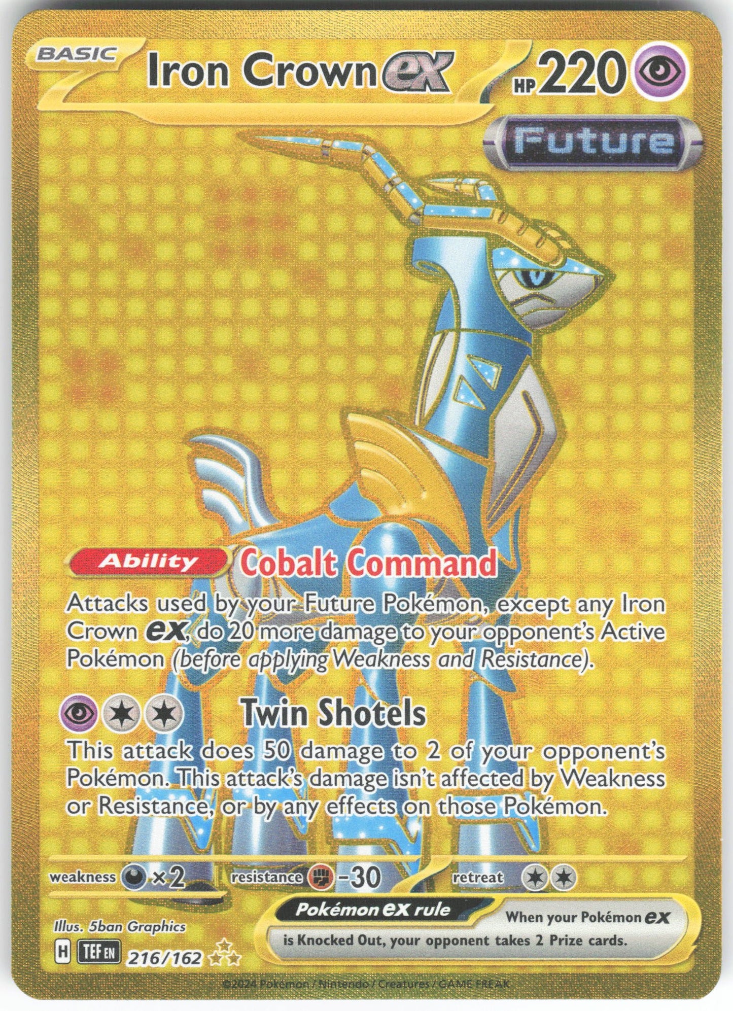 Iron Crown ex - Hyper Rare SV05: Temporal Forces 216/162 NM