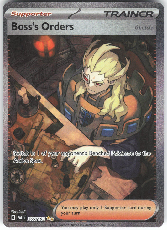 Boss's Orders - Special Illustration Rare SV02: Paldea Evolved 265/193 NM