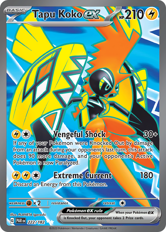 Tapu Koko ex 222/182 Ultra Rare Paradox Rift NM/M