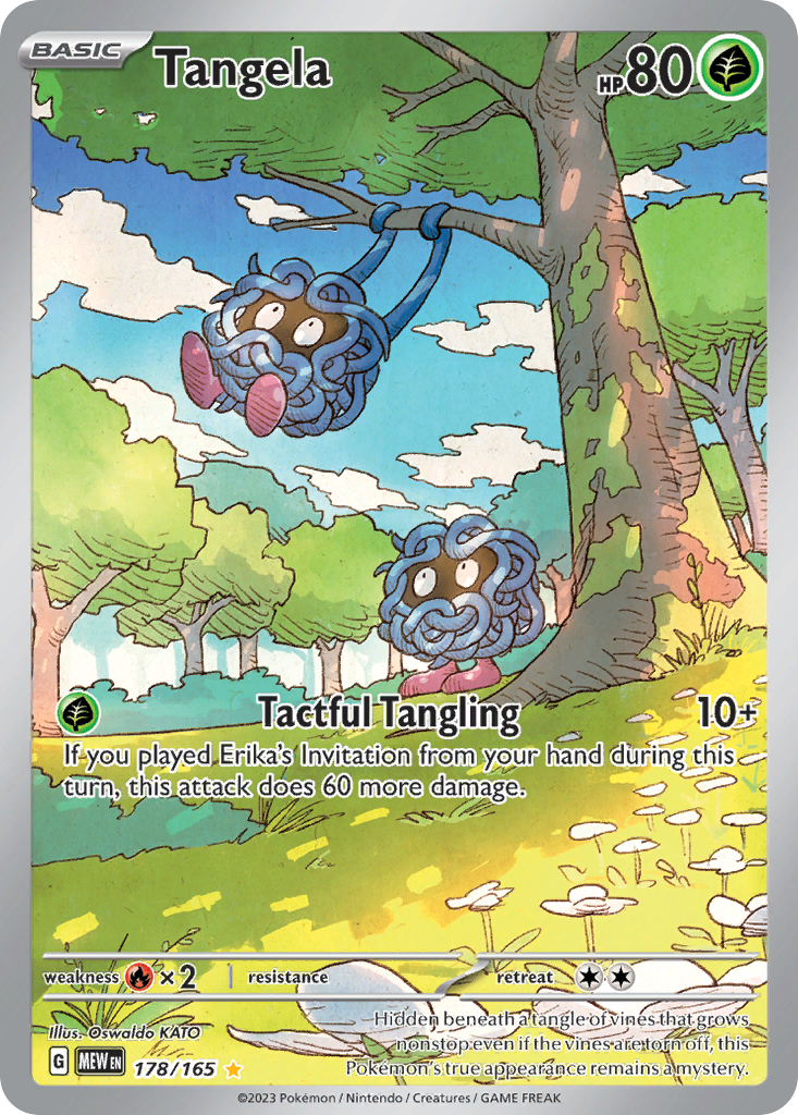 Tangela 178/165 Illustration Rare Holo 151 NM/M