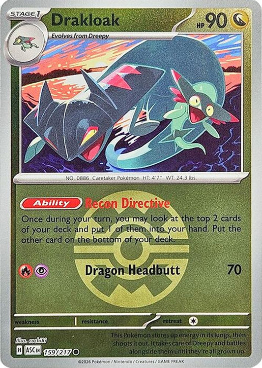 Drakloak (Quick Ball) 159/217 Common Reverse Holo Ascended Heroes NM/M