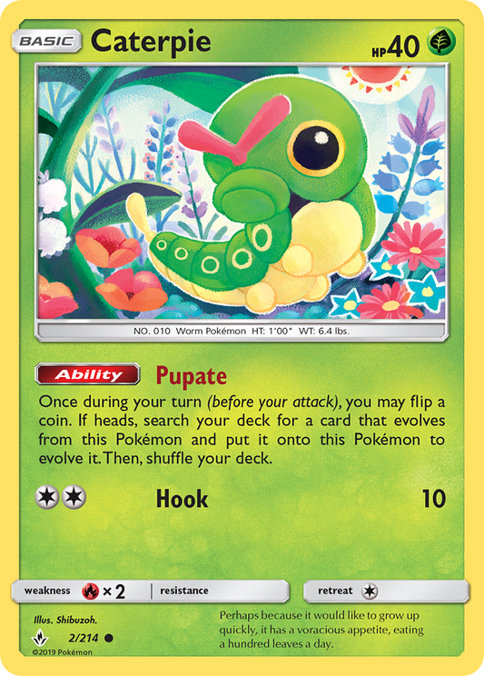 Caterpie 2/214 Common Unbroken Bonds NM/M