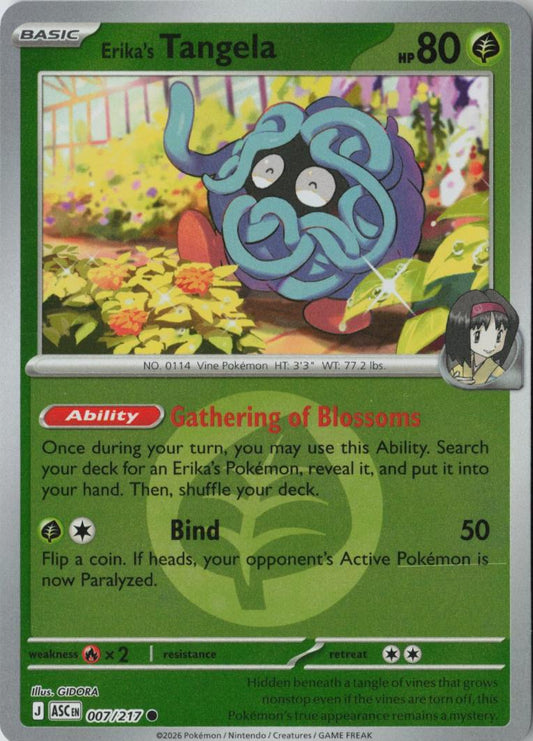 Erika's Tangela (Energy Symbol Pattern) 007/217 Reverse Holo Ascended Heroes NM/M