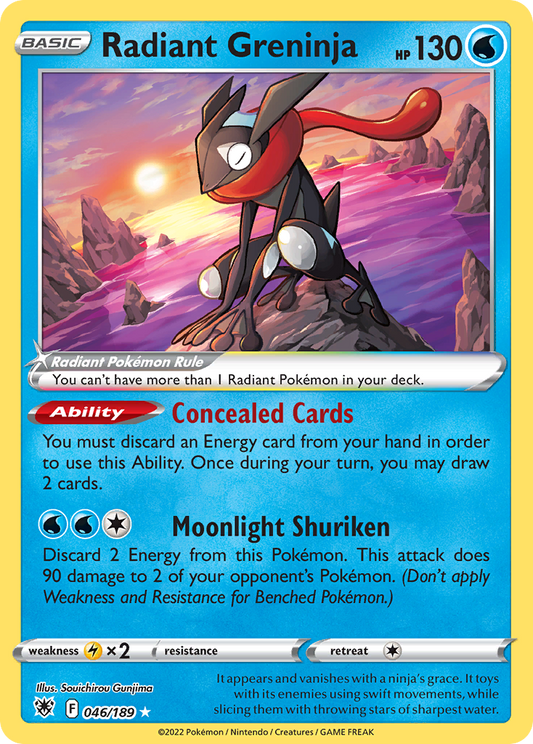 Radiant Greninja 046/189 Radiant Rare Astral Radiance NM/M