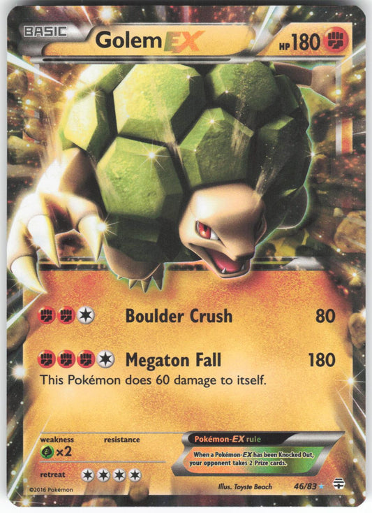 Golem EX 46/83 EX Rare Generations Holo LP