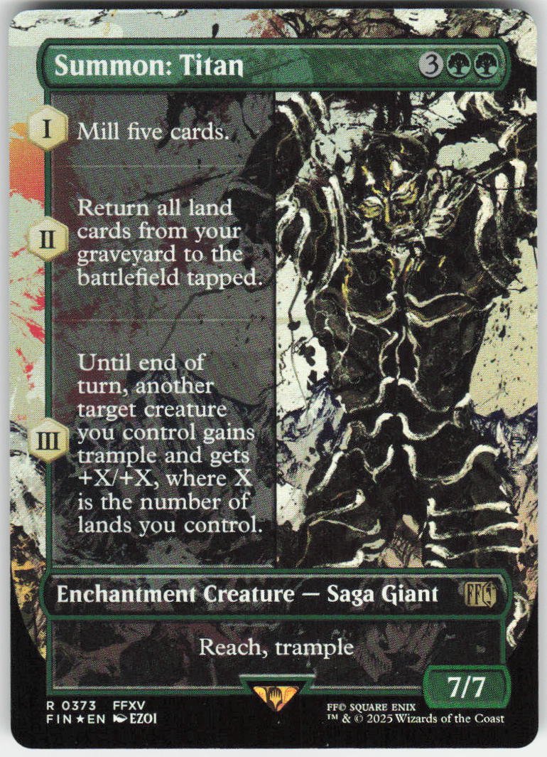 Summon: Titan (Borderless) R FINAL FANTASY 373 NM