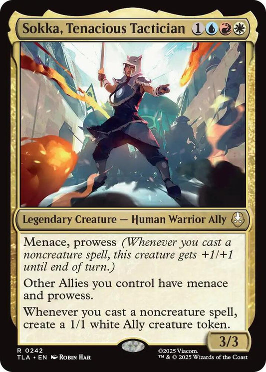 Sokka, Tenacious Tactician 242 Rare Foil Avatar: The Last Airbender NM/M
