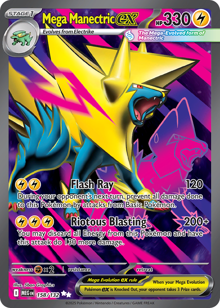Mega Manectric ex 158/132 Ultra Rare Mega Evolution NM/M