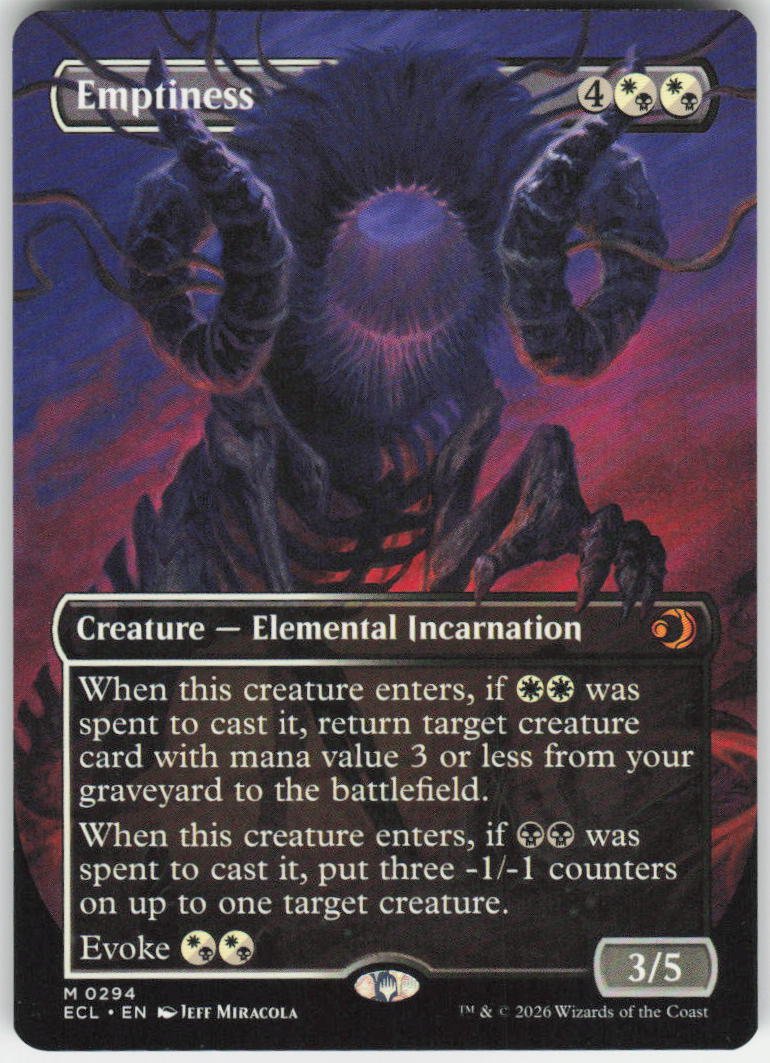 Emptiness (Borderless) M Lorwyn Eclipsed 294 NM