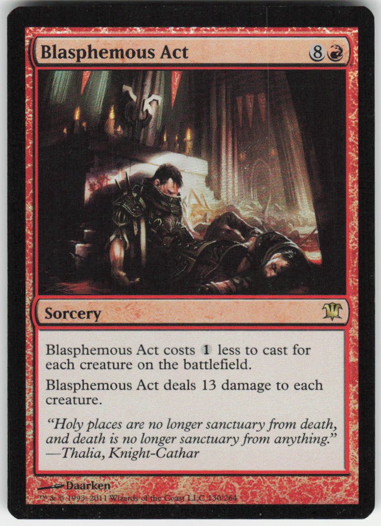 Blasphemous Act R Innistrad 130 NM