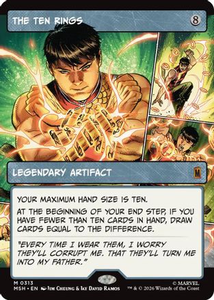 The Ten Rings (Borderless) 313 Foil Mythic Marvel Super Heroes NM/M