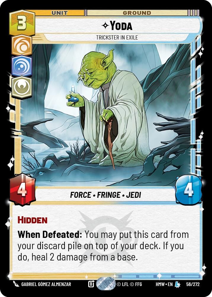 Yoda - Trickster in Exile 56/272 Legendary Homeworlds NM/M
