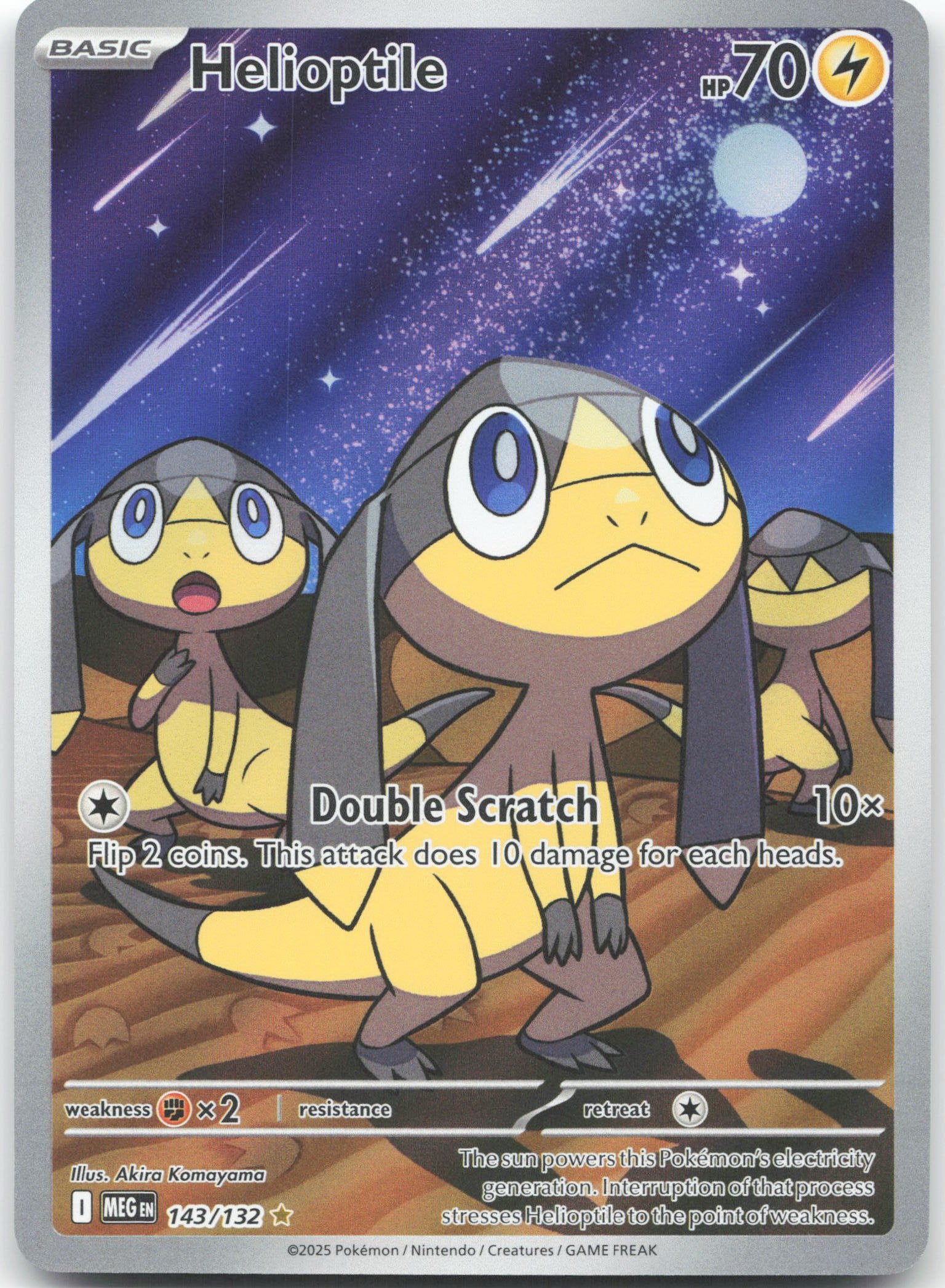 Helioptile - Illustration Rare ME01: Mega Evolution 143/132 NM