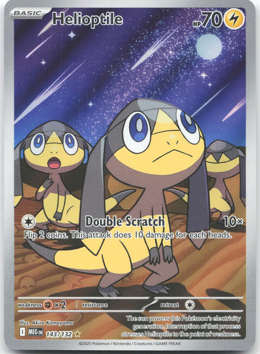 Helioptile - Illustration Rare ME01: Mega Evolution 143/132 NM