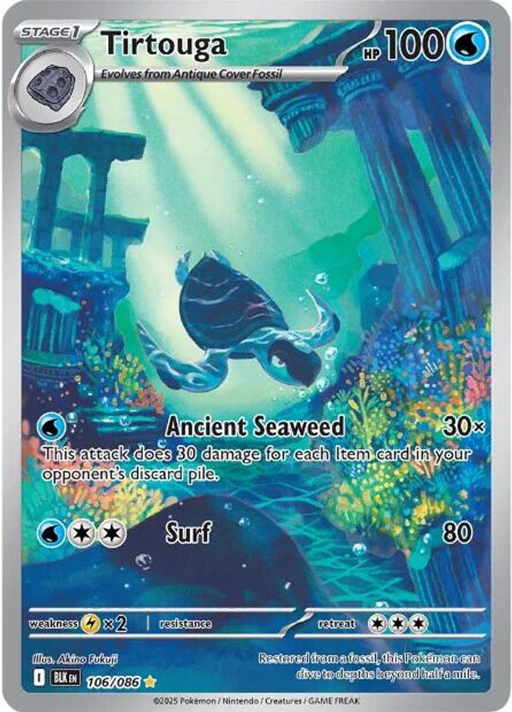 Tirtouga 106/086 Illustration Rare Black Bolt Holo NM/M