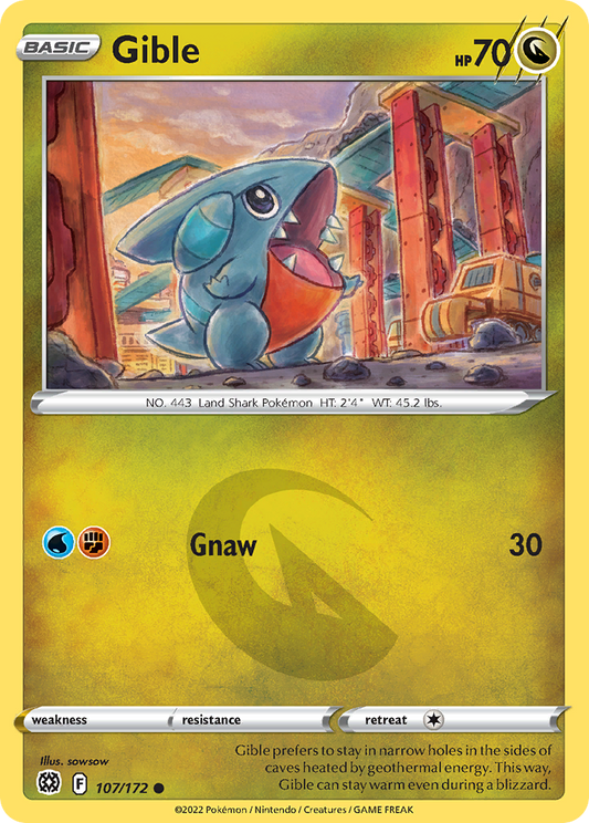 Gible 107/172 Common Brilliant Stars NM/LP