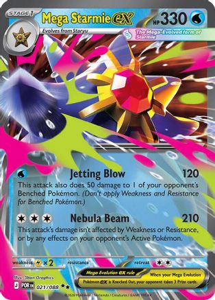 Mega Starmie ex 021/088 Double Rare Perfect Order NM/M