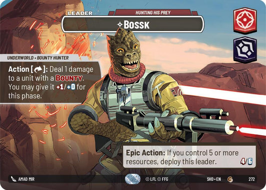 Bossk - Hunting His Prey (Showcase) 272 Common Foil Shadows of the Galaxy NM/M