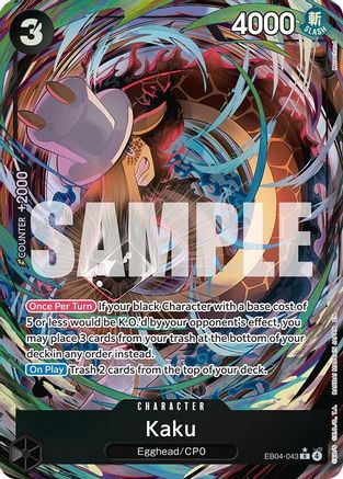 Kaku (Alternate Art) EB04-043 Rare Adventure on Kami's Island NM/M