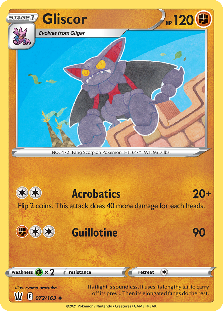 Gliscor 072/163 Uncommon Reverse Holo Battle Styles NM/LP