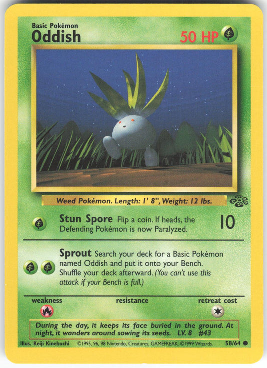 Oddish 58/64 Common Jungle Unlimited NM/LP