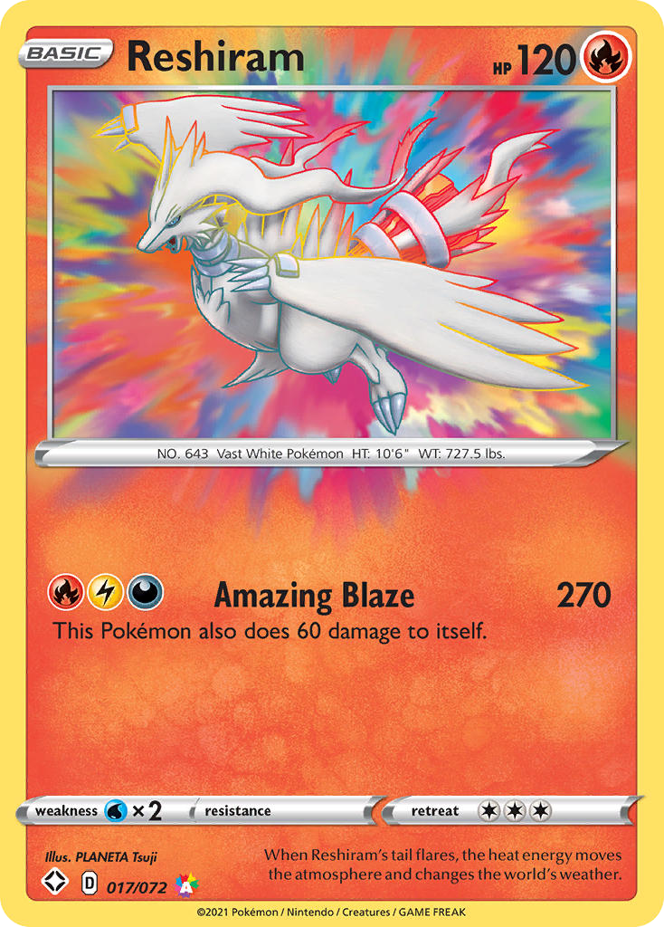 Reshiram 017/072 Amazing Rare Shining Fates NM/M