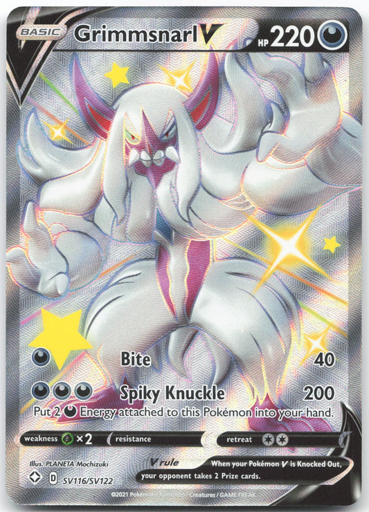 Grimmsnarl V Shiny Holo Rare Shining Fates: Shiny Vault SV116/SV122 NM