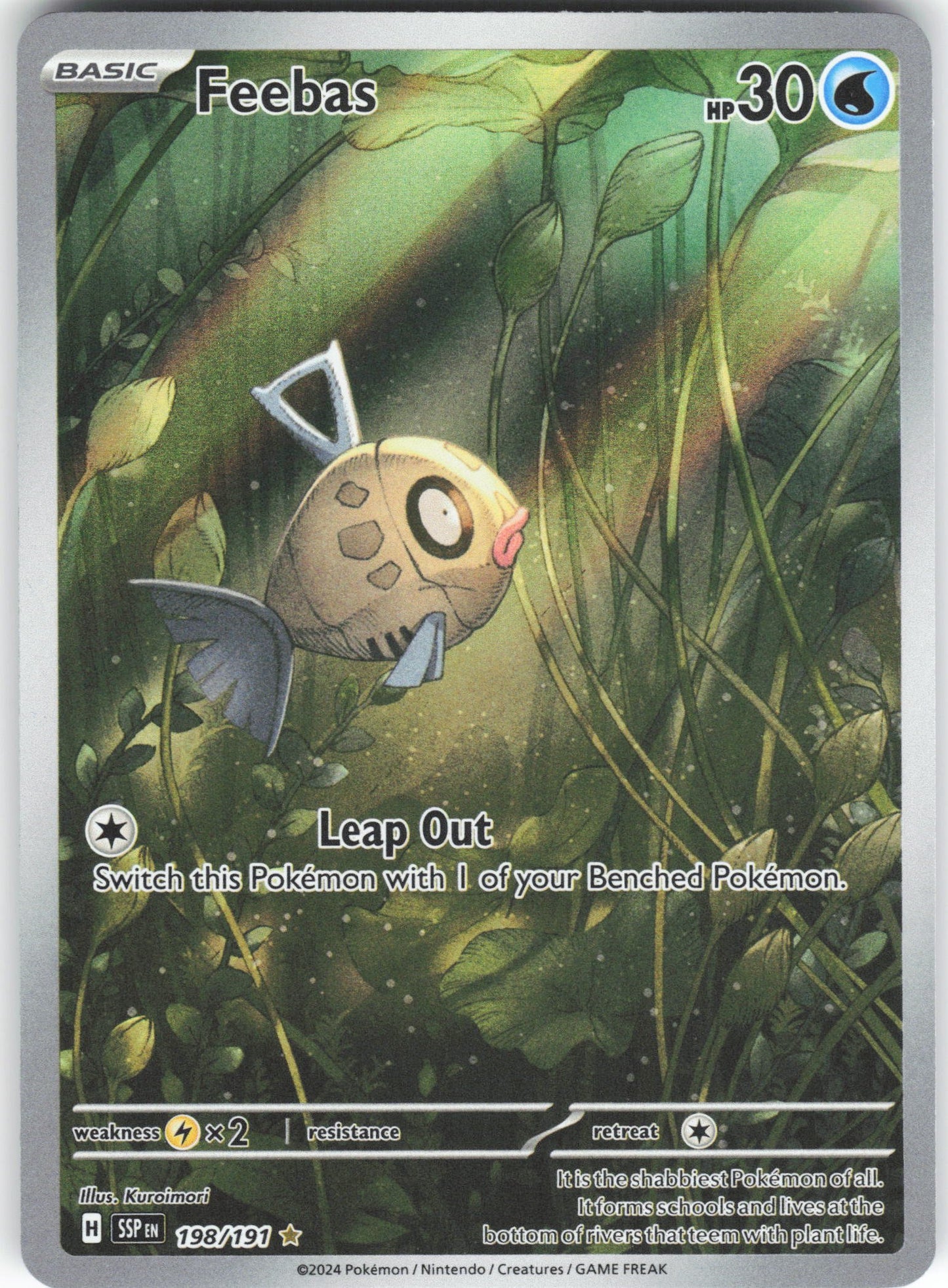 Feebas - Illustration Rare SV08: Surging Sparks 198/191 NM