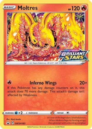 Moltres SWSH185 Promo Sword & Shield Promo Holo NM/M