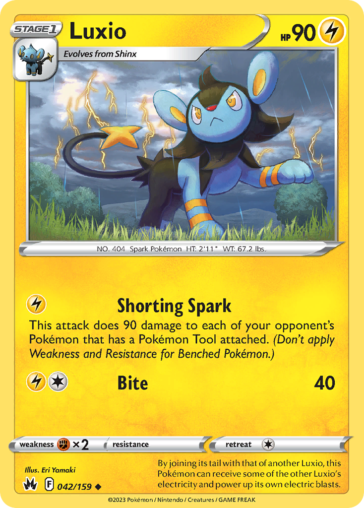 Luxio 042/159 Uncommon Crown Zenith NM/LP