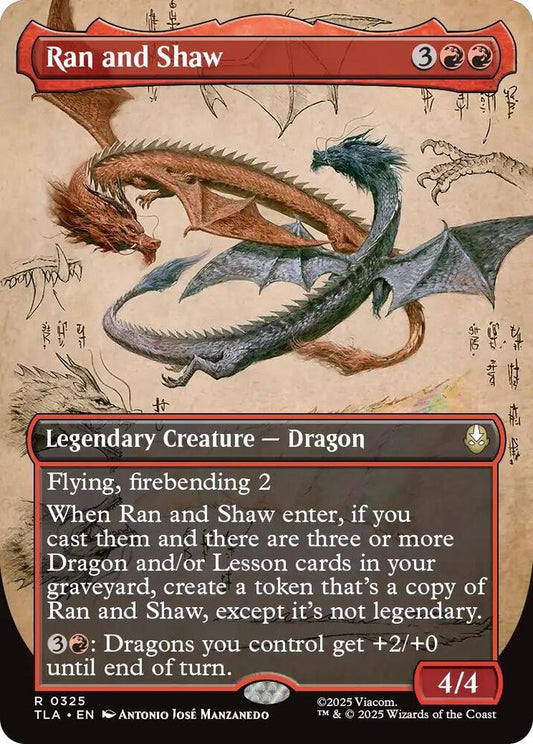 Ran and Shaw (Borderless) 325 Rare Avatar: The Last Airbender NM/M