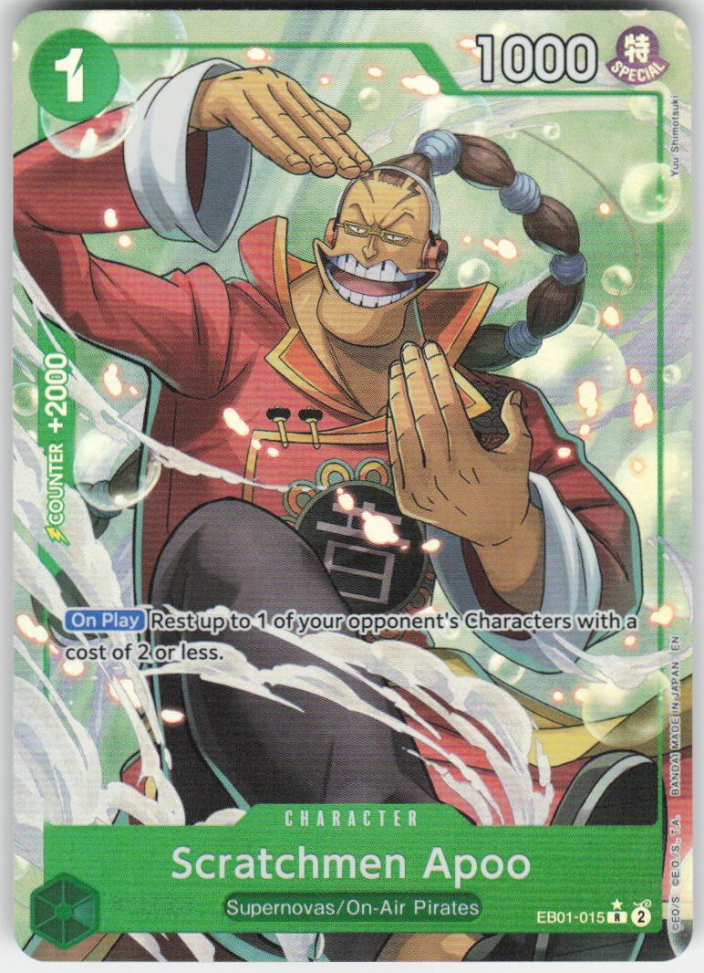 Scratchmen Apoo - (Alternate Art) R Premium Booster -The Best- Vol. 2 EB01-015 NM