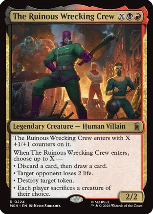 The Ruinous Wrecking Crew 224 Foil Rare Marvel Super Heroes NM/M